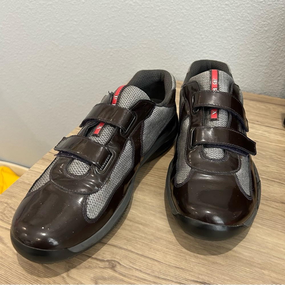 Prada Classic Strap Sneakers in Brown Sport Patent USA Men’s 10 *Offers welcome